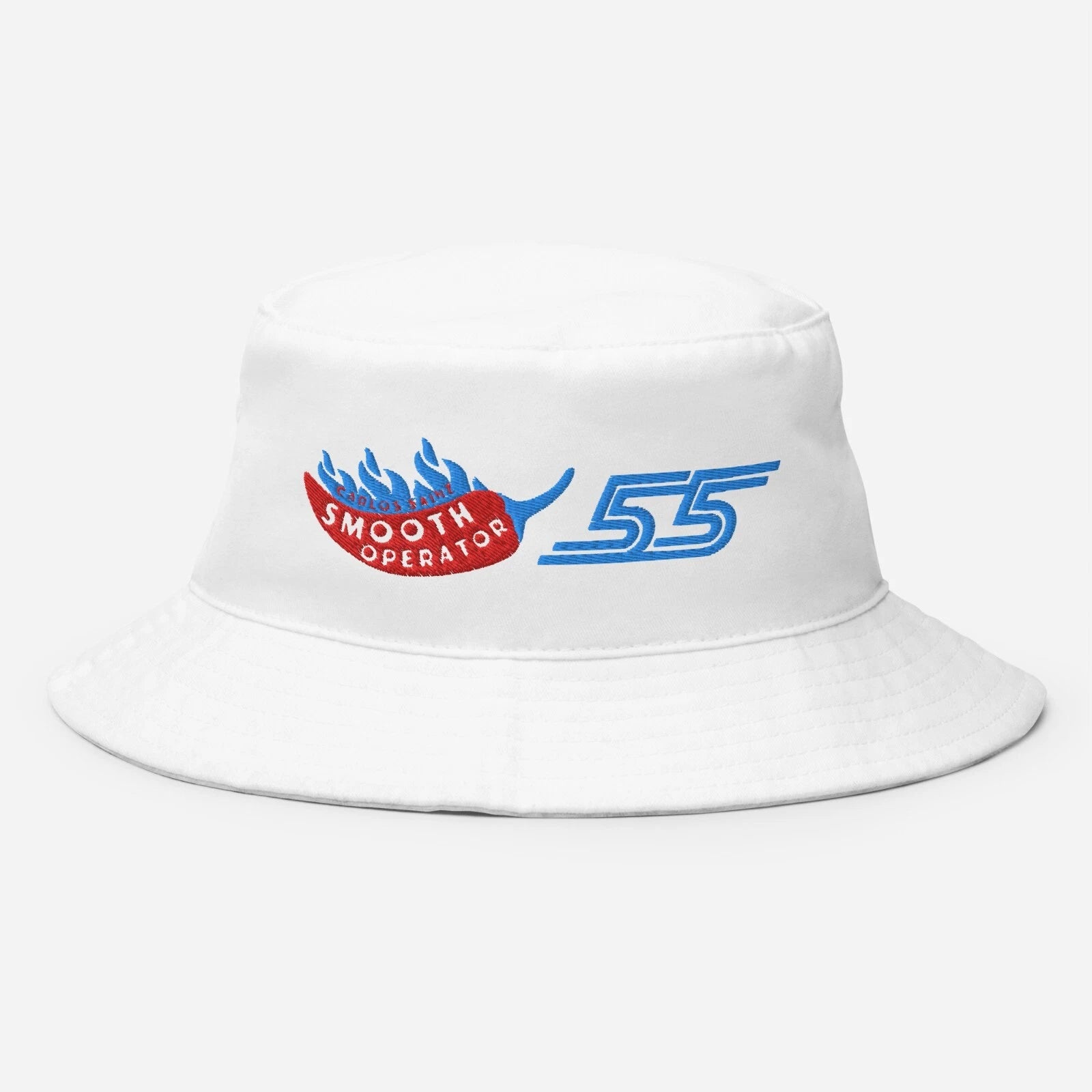 2026 Carlos Sainz #55 White Bucket Hat Smooth Operator Williams F1 Fan Cap Gift